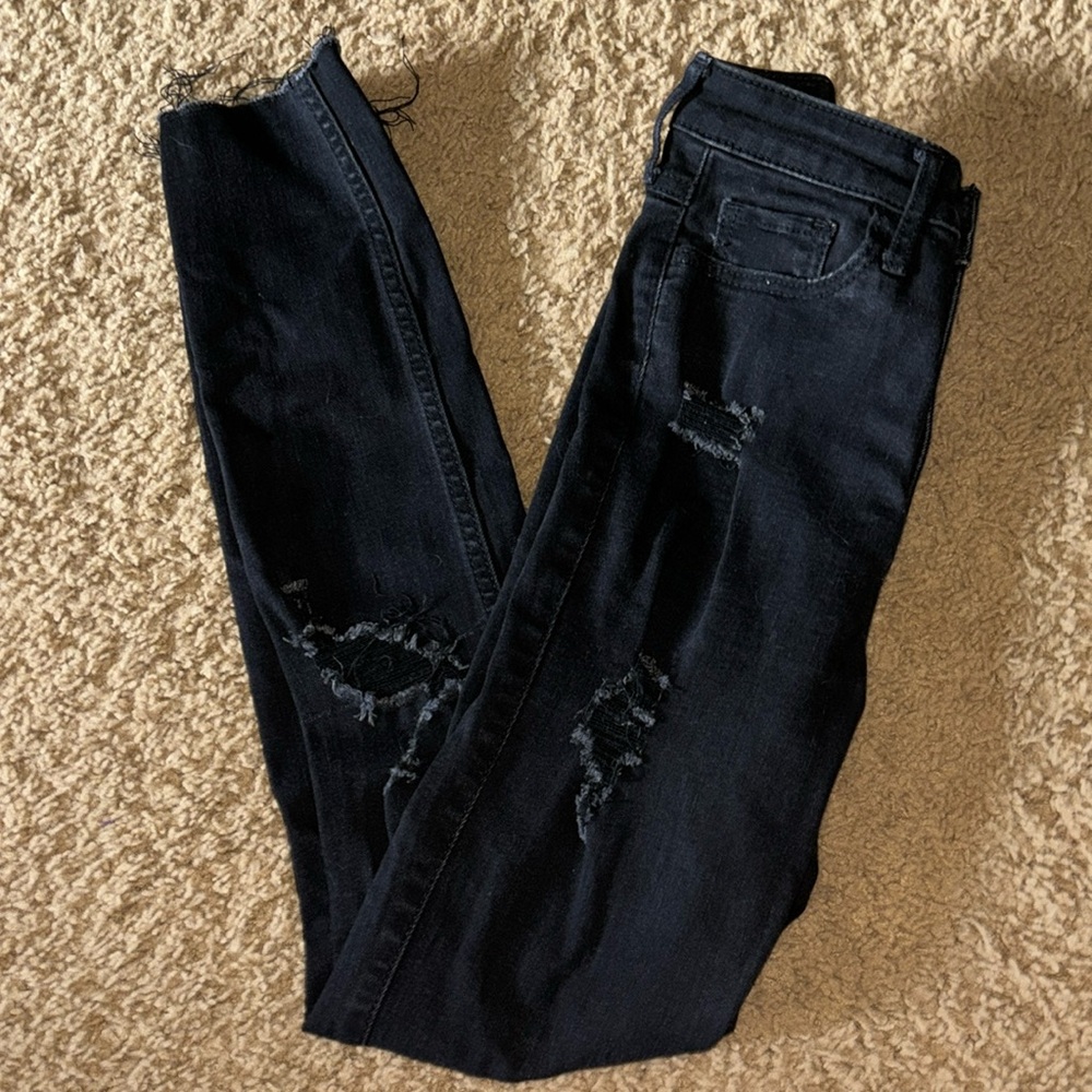 Hollister 0S Black jeans LIKE NEW